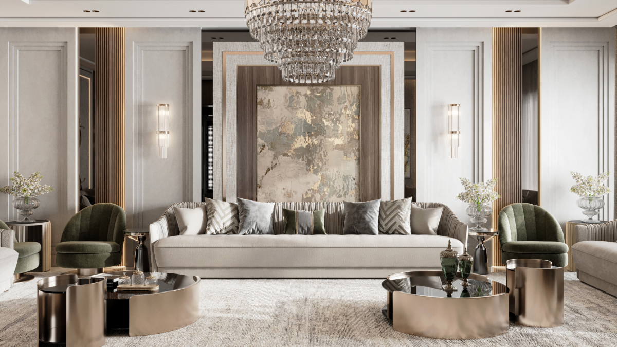 Interior Ruang Tamu Mewah Modern