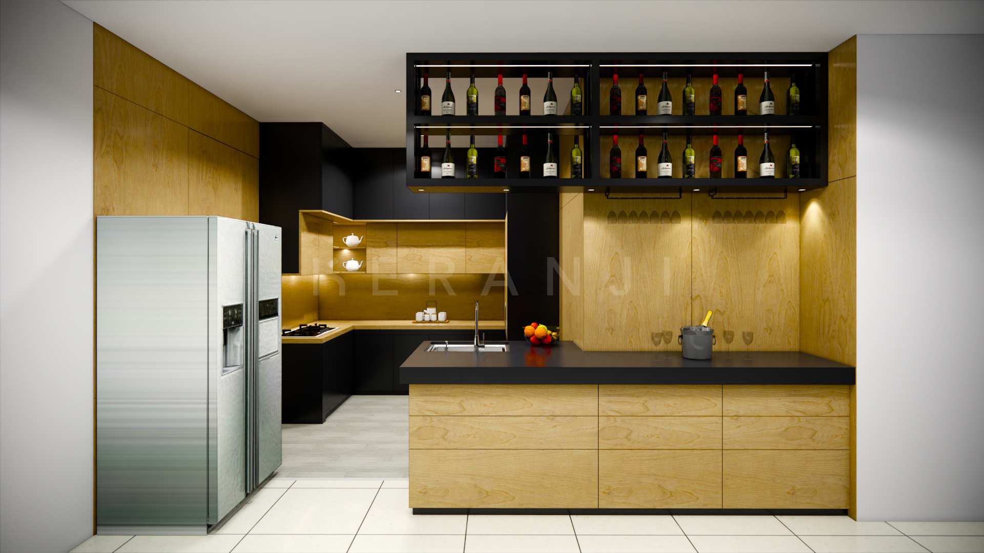 Black Kitchen Set